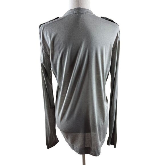 Standard James Perse Tissue Button Up Front Pockets Cardigan Gray Womens 0 XS - Picture 6 of 10